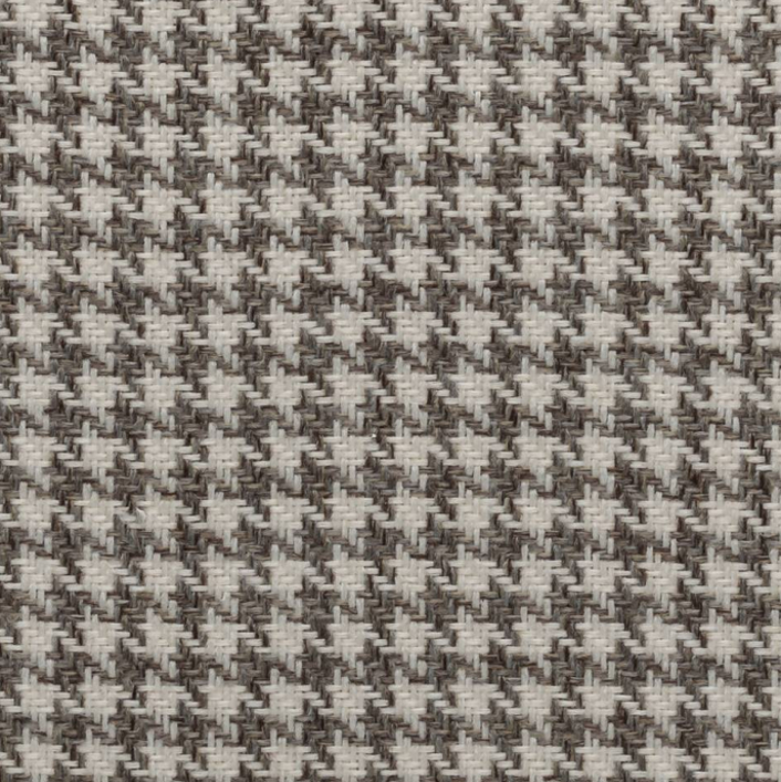 Tissu pied de poule blanc et taupe - Britol